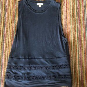 Blue Top With Embroidered Detail